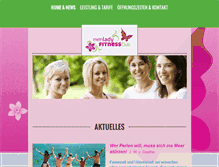 Tablet Screenshot of mein-lady-fitnessclub.de